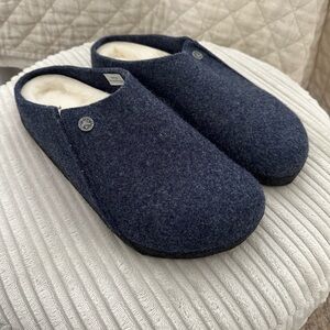 Birkenstock Zermatt Shearling in Deep Blue
